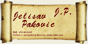 Jelisav Paković vizit kartica